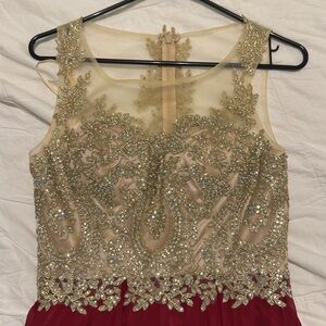 Bejeweled formal gown (bought at a small business boutique)